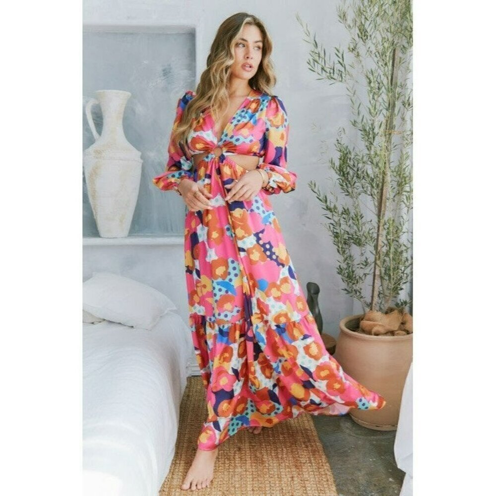 St. Tropez Floral Vacation Maxi Dress - Picture 7 of 9